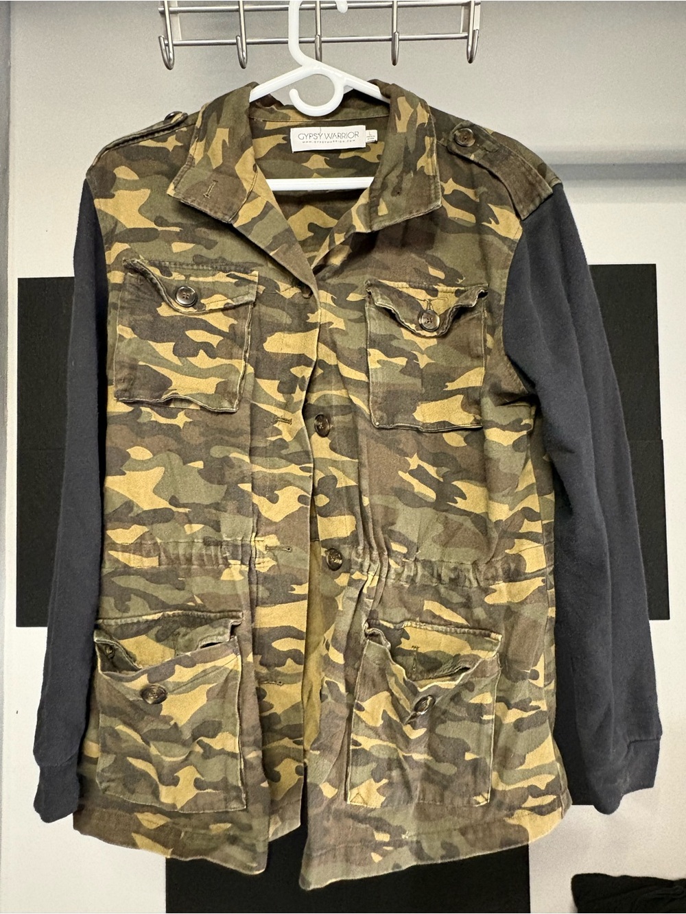 Gypsy Warrior Camouflage Field Jacket with Black Sleeves